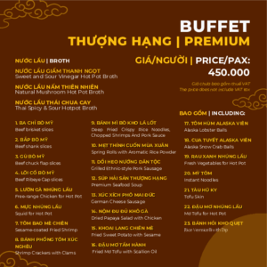 BUFFET THƯỢNG HẠNG | PREMIUM/ 295k/NG
